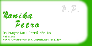 monika petro business card