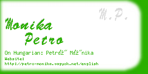 monika petro business card